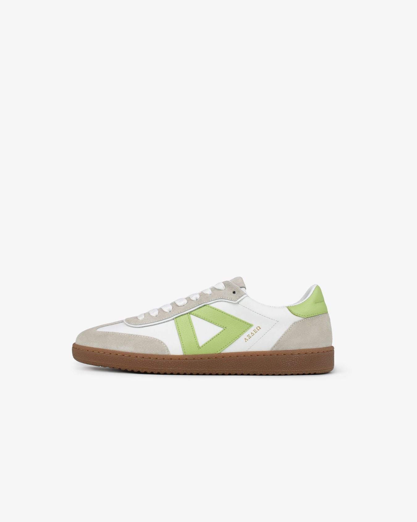 Sans Matin Hera Men's Low Top Sneakers | White Leather, Taupe