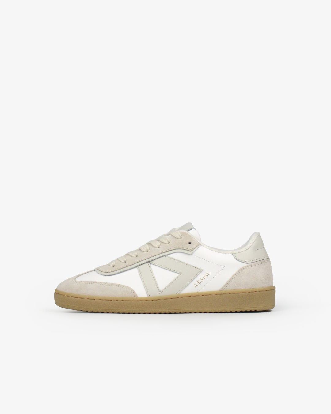 Sans Matin Hera Women's Low Top Sneakers | White Leather & Taupe