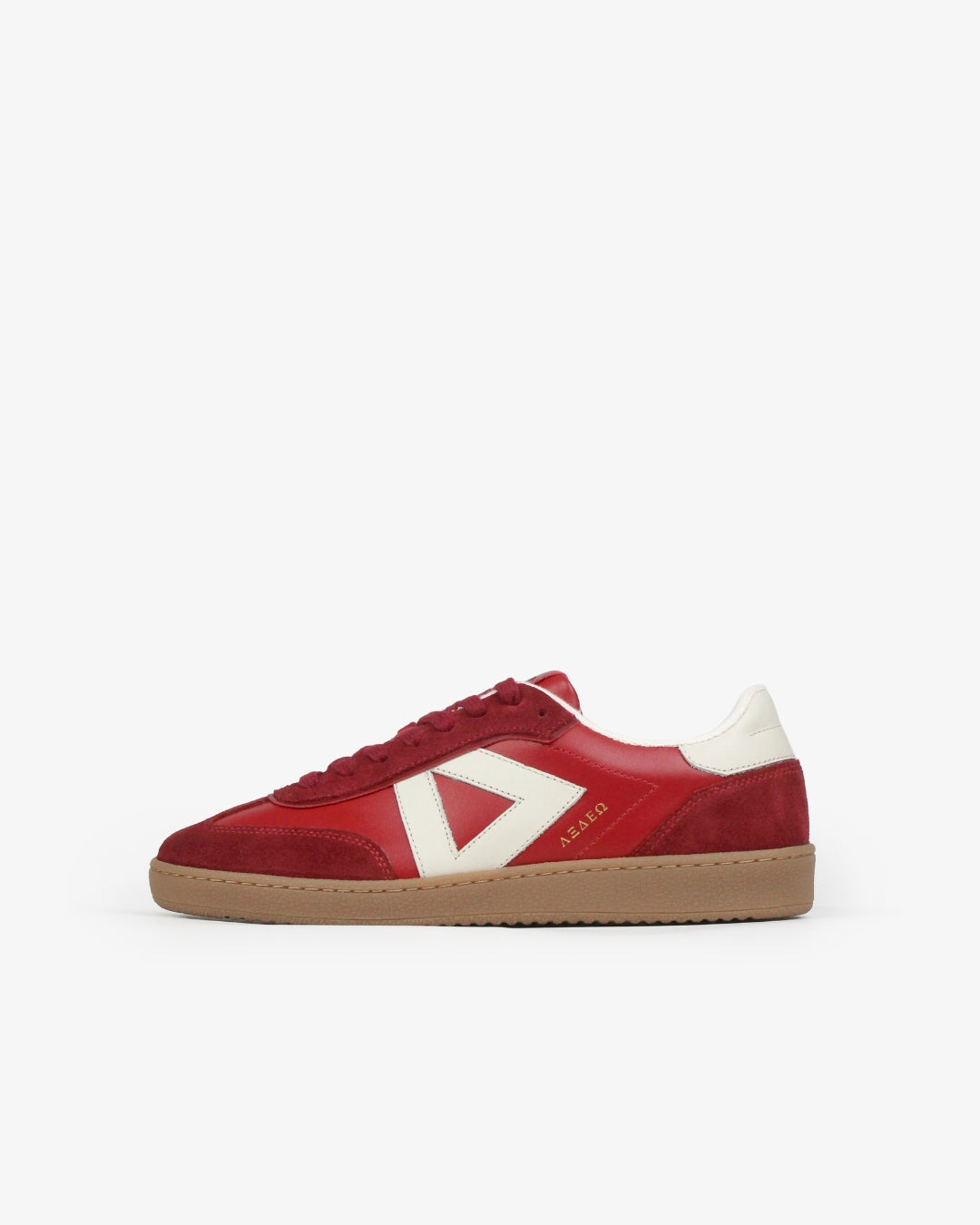 Sans Matin Hera Women's Low Top Sneakers | Scarlet Red Leather