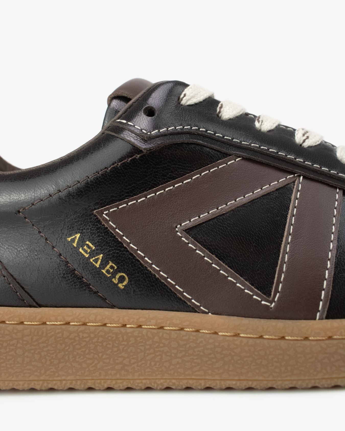 Hera Low Top Sneakers - Patent Chocolate Brown Leather