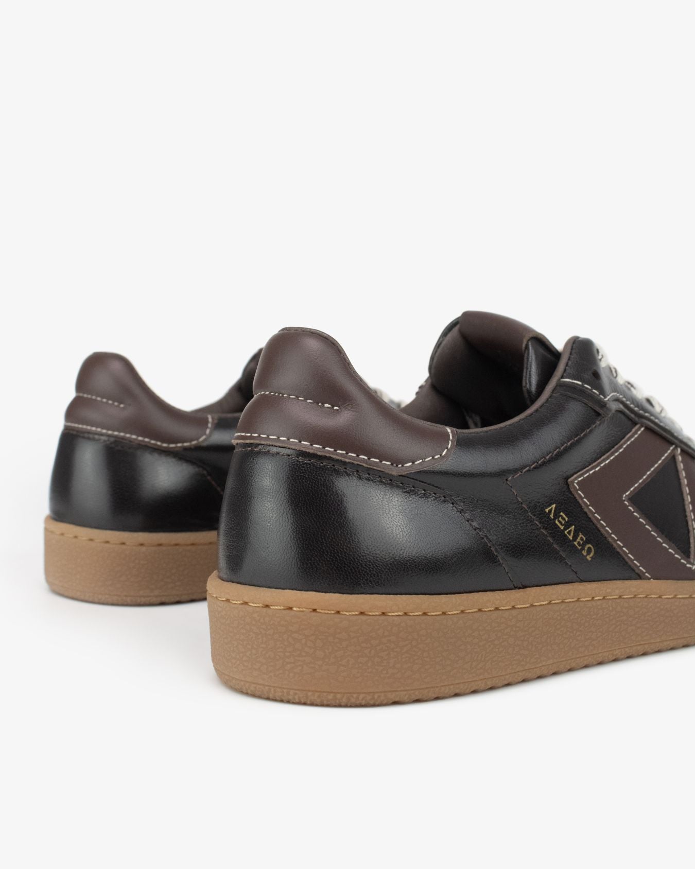Hera Low Top Sneakers - Patent Chocolate Brown Leather