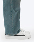 Olympus Low Top Sneakers - White Leather & Black Nubuck Leather