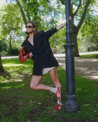 Hera Low Top Sneakers - Scarlet Red Leather & Suede