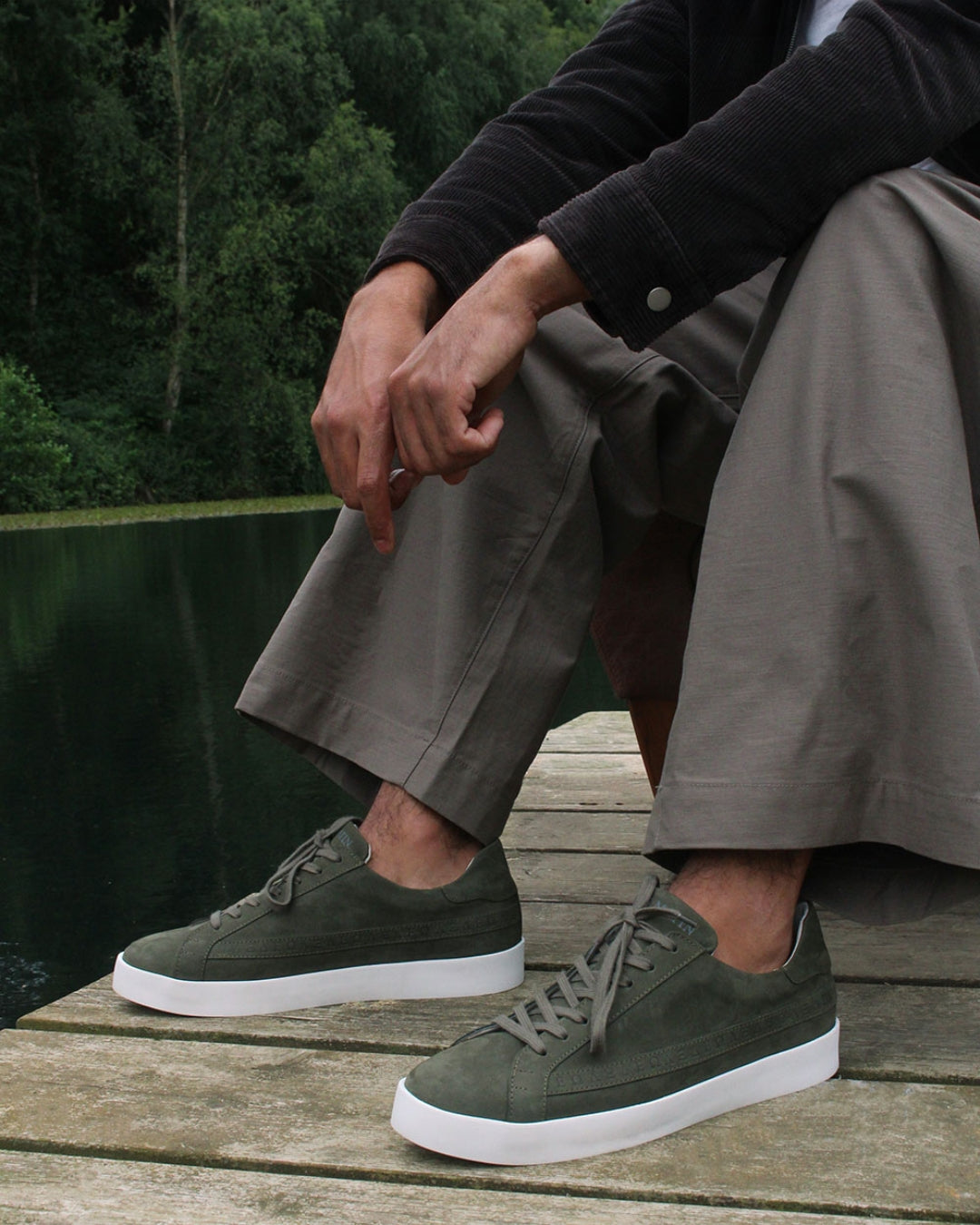 AW25 Limited Edition Olympus Low Top Sneakers - Khaki Nubuck Leather
