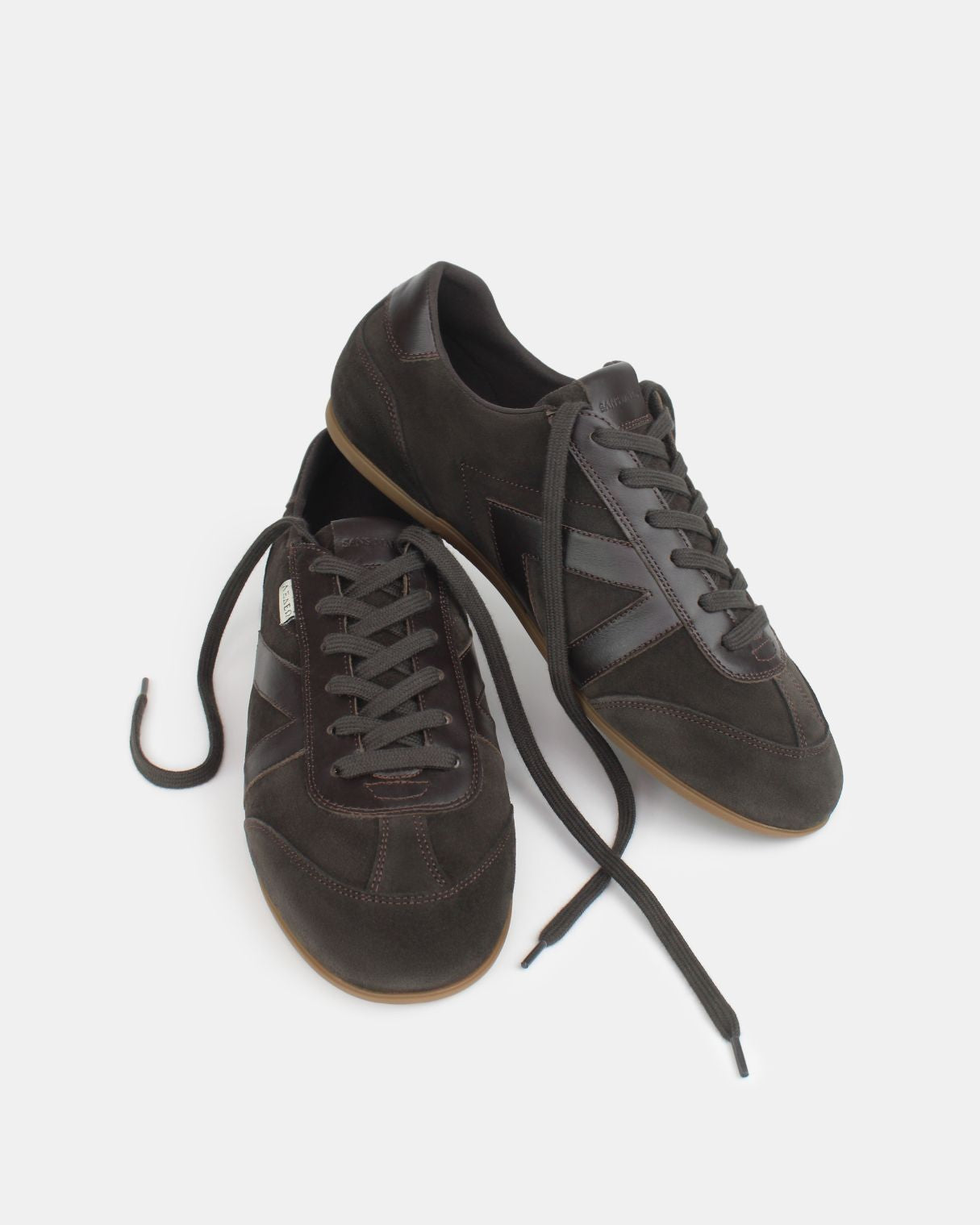 Iris Low Top Sneakers - Chocolate Brown Suede & Leather