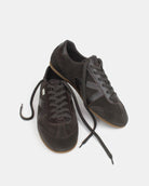 Iris Low Top Sneakers - Chocolate Brown Suede & Leather