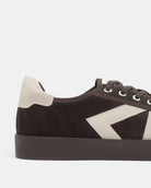 AW25 Limited Edition Helios Low Top Sneakers - Chocolate Corduroy & Stone Pebbled Leather