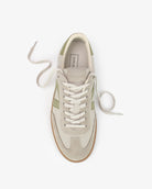 Hera Low Top Sneakers - Sand Leather, Suede & Olive Green Leather