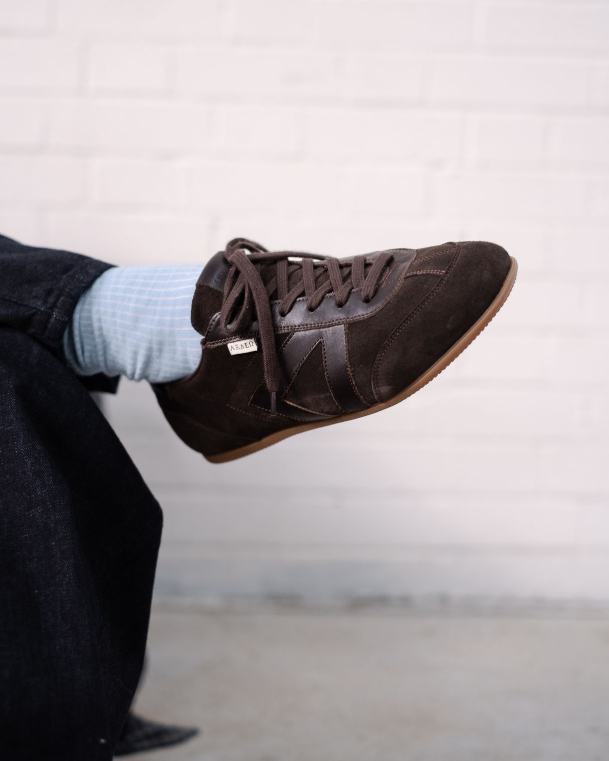 Iris Low Top Sneakers - Chocolate Brown Suede & Leather