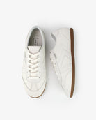 Iris Low Top Sneakers - Stone Pebbled Leather