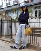 Nyx 02 Low Top Sneakers - Chocolate Brown Suede & Sky Blue Nubuck Leather