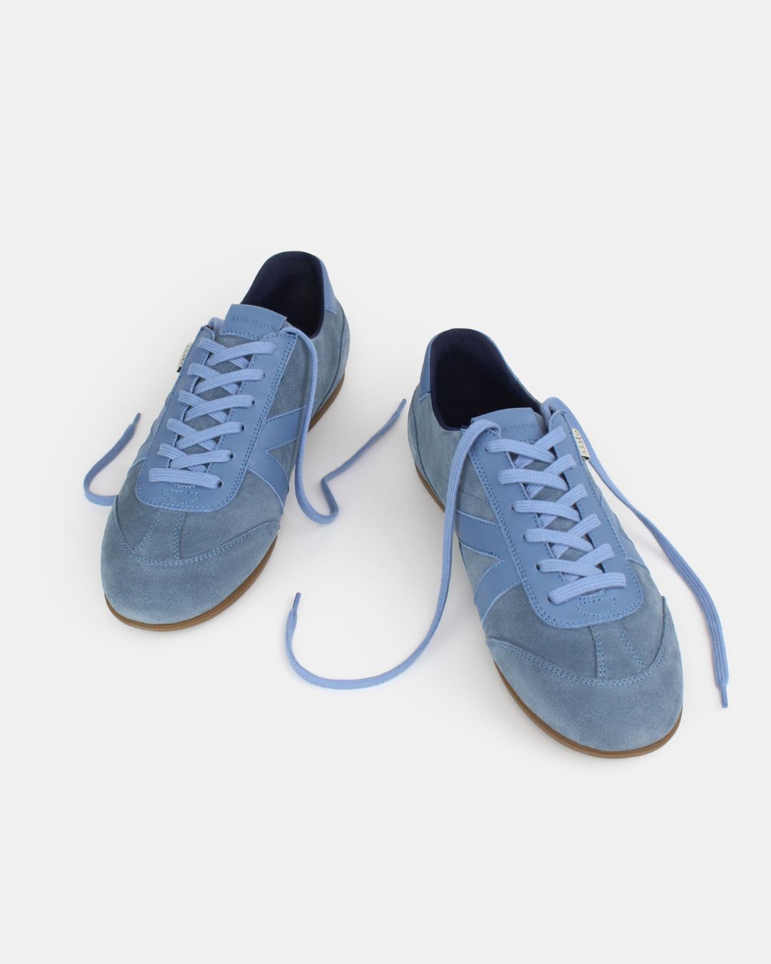 Iris Low Top Sneakers - Denim Blue Suede & Leather