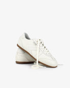 Iris Low Top Sneakers - Stone Pebbled Leather