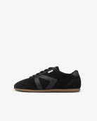 Iris Low Top Sneakers - Black Suede & Leather
