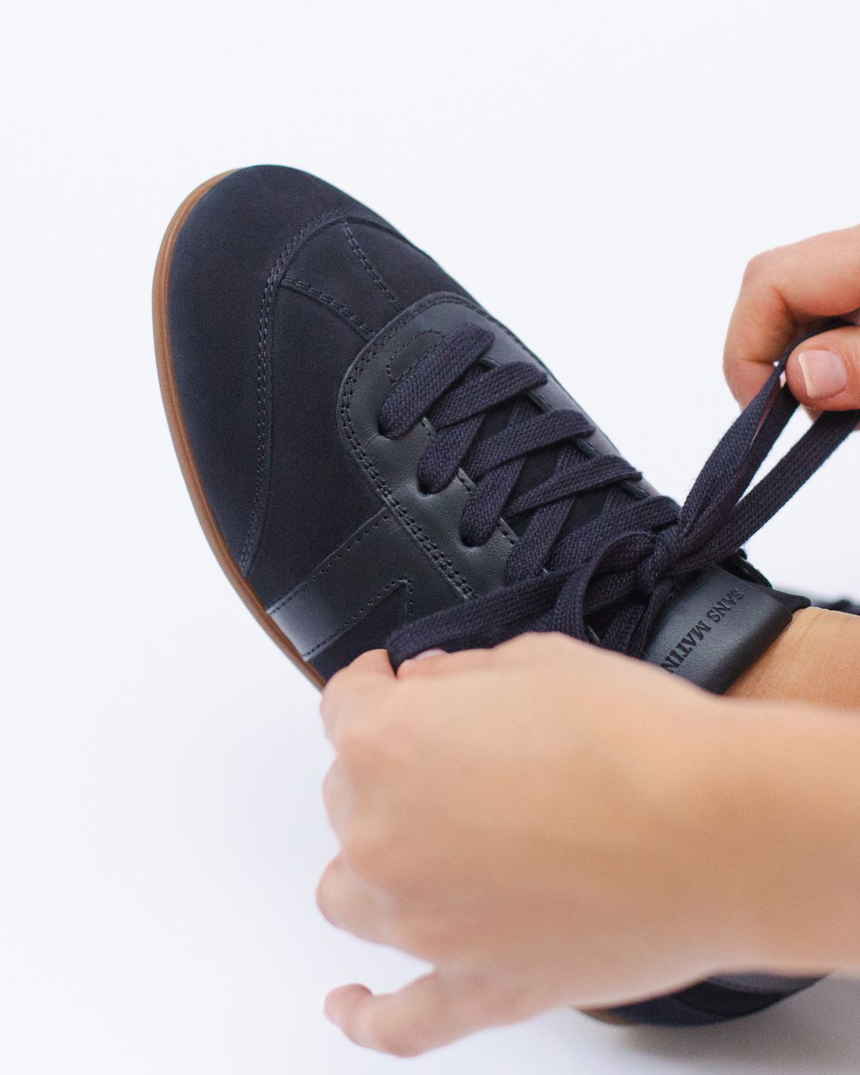 Iris Low Top Sneakers - Midnight Blue Nubuck Leather