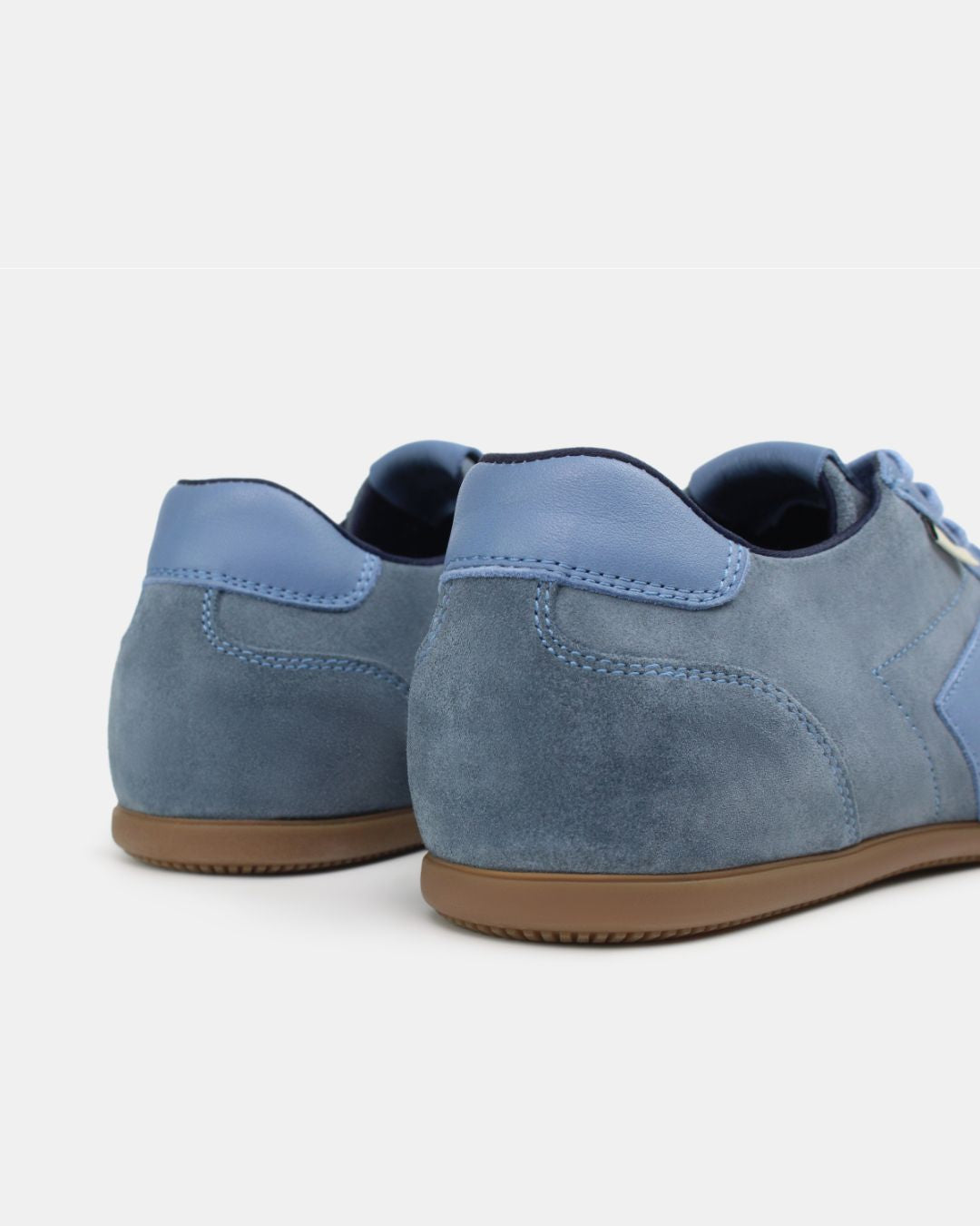 Iris Low Top Sneakers - Denim Blue Suede & Leather