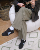 Nyx 02 Low Top Sneakers - Chocolate Brown Suede & Sky Blue Nubuck Leather