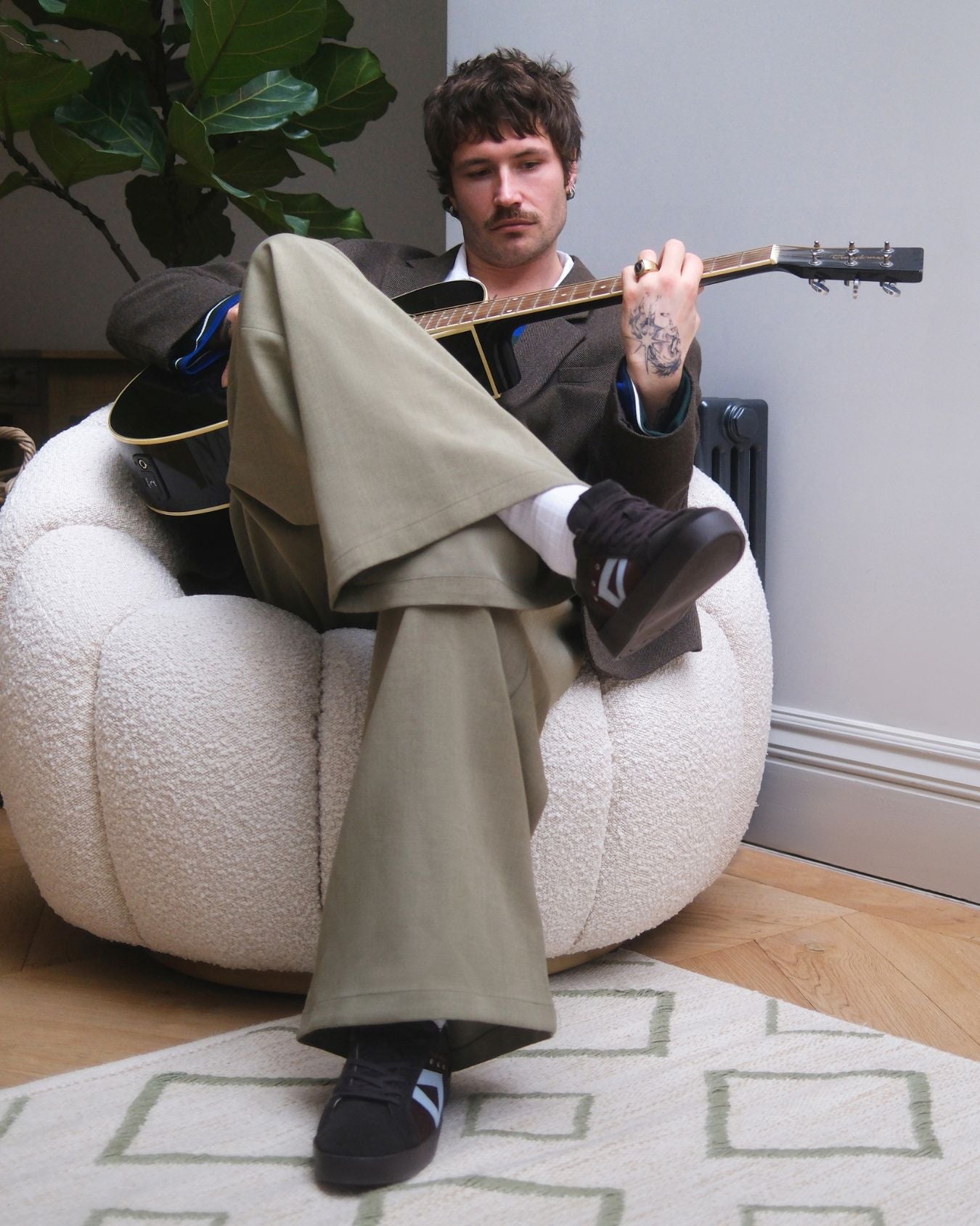 Nyx 02 Low Top Sneakers - Chocolate Brown Suede & Sky Blue Nubuck Leather