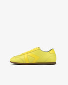 Iris Low Top Sneakers - Lemon Yellow Pebbled Leather