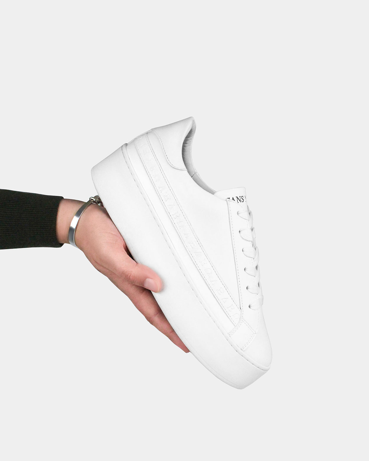 Sans Matin Gaia Women's Platform Sneakers | White Leather
