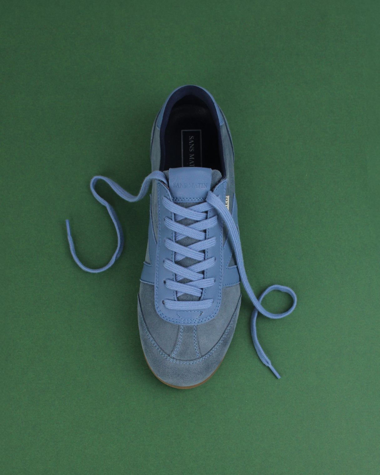 Iris Low Top Sneakers - Denim Blue Suede & Leather