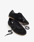 Iris Low Top Sneakers - Black Suede & Leather