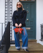 Hera Low Top Sneakers - Midnight Blue & Stone Leather