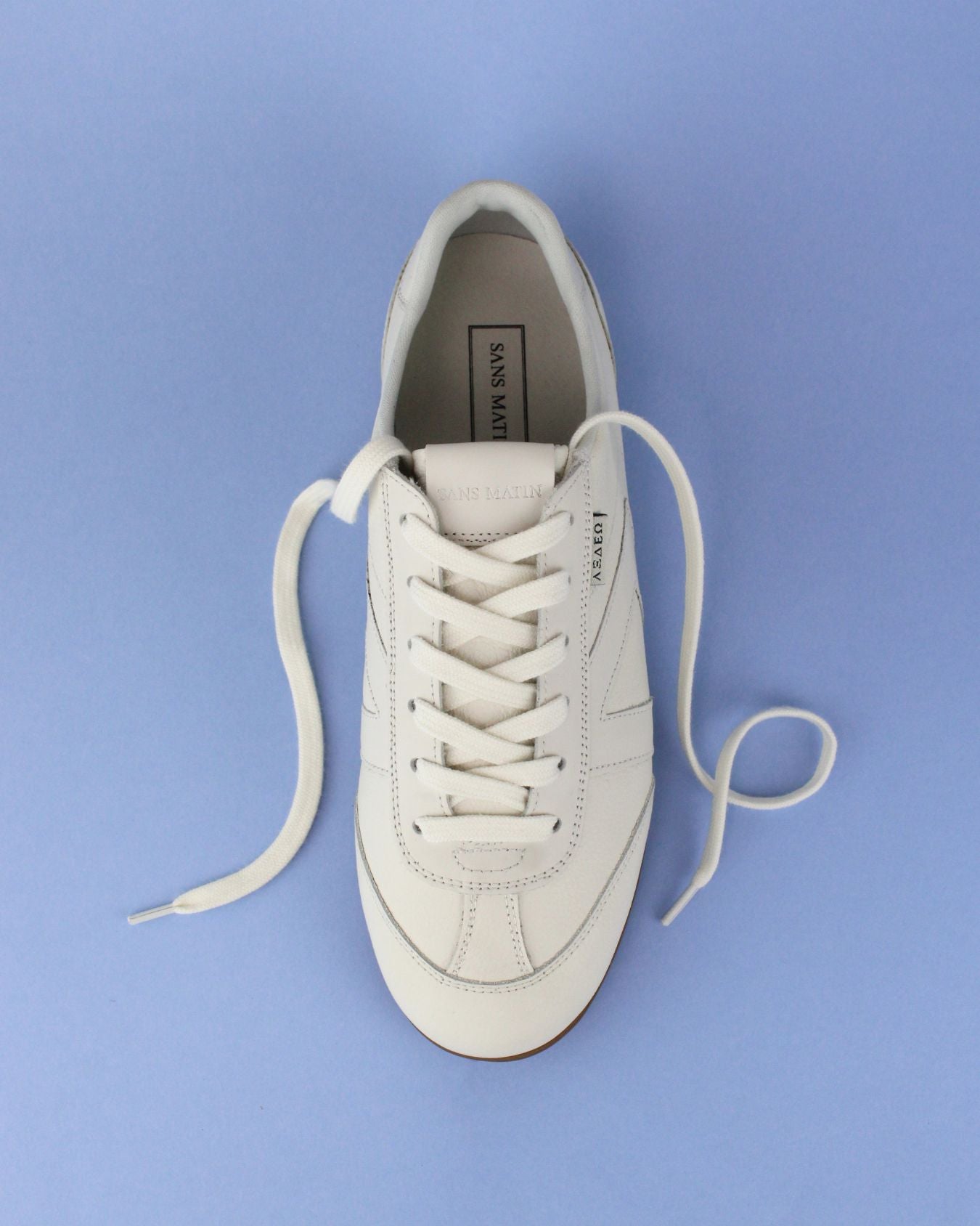 Iris Low Top Sneakers - Stone Pebbled Leather