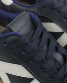 Hera Low Top Sneakers - Midnight Blue & Stone Leather