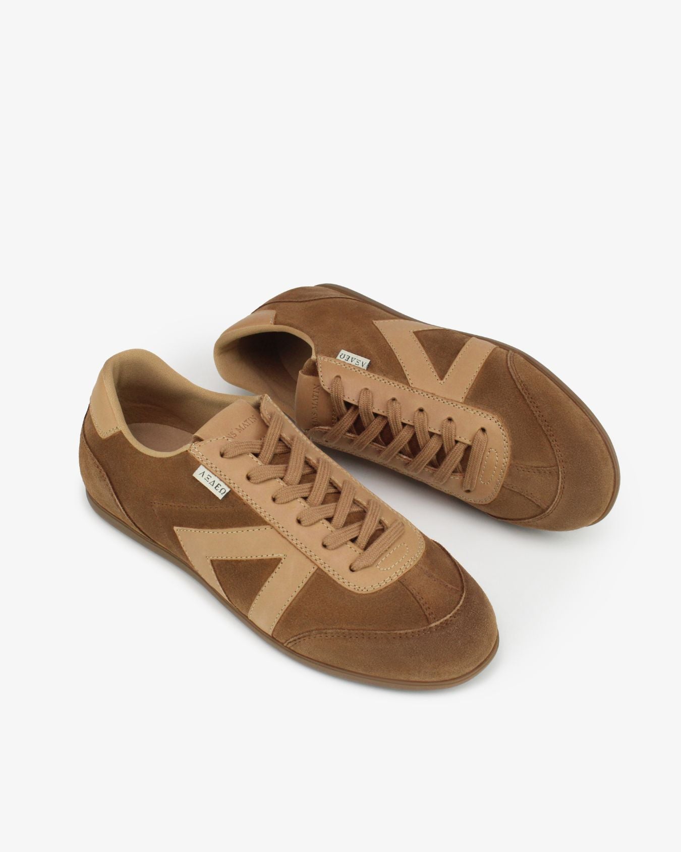Iris Low Top Sneakers - Mocha Brown Suede & Leather