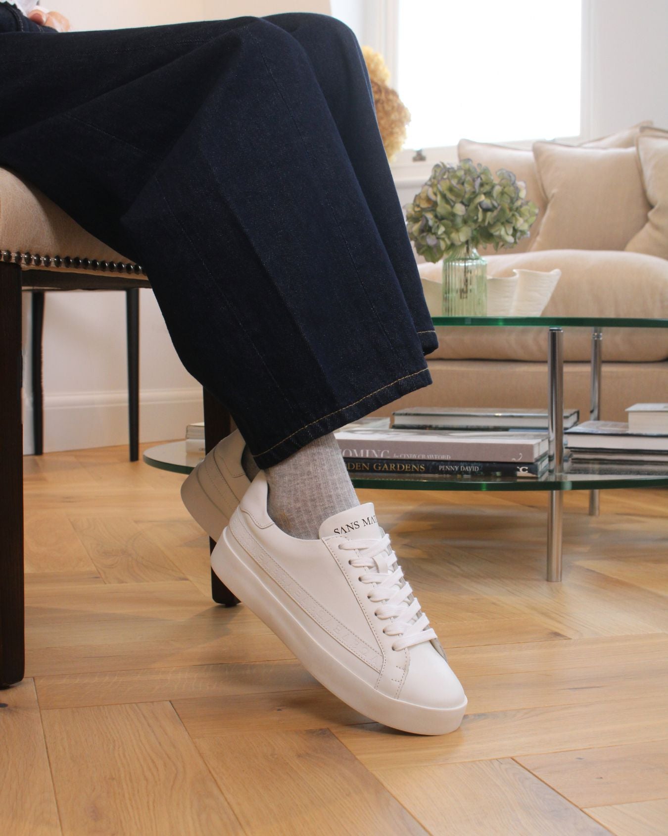 Sans Matin Olympus Women's Low Top Sneakers | White Leather