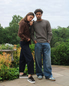 AW25 Limited Edition Gaia Platform Sneakers - Chocolate Suede & Stone Pebbled Leather