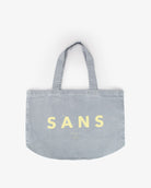 Sans Matin Tote Bag - Sky Blue Recycled Cotton & Butter Yellow Print