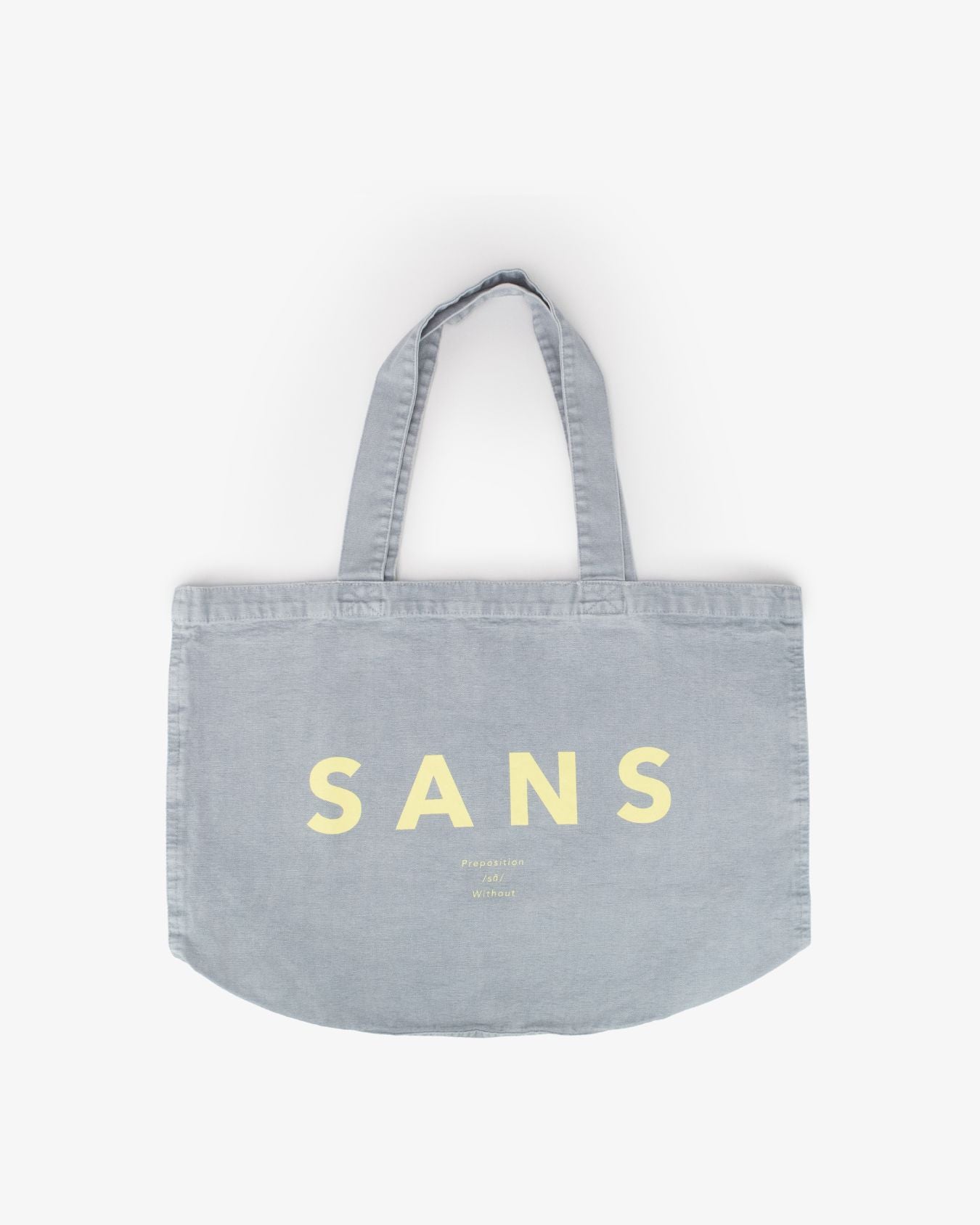 Sans Matin Tote Bag - Sky Blue Recycled Cotton & Butter Yellow Print