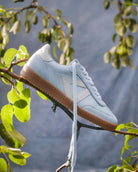 Hera Low Top Sneakers - Sky Blue Leather & Taupe Nubuck Leather