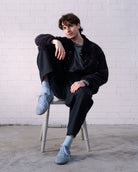 Iris Low Top Sneakers - Denim Blue Suede & Leather