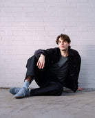 Iris Low Top Sneakers - Denim Blue Suede & Leather