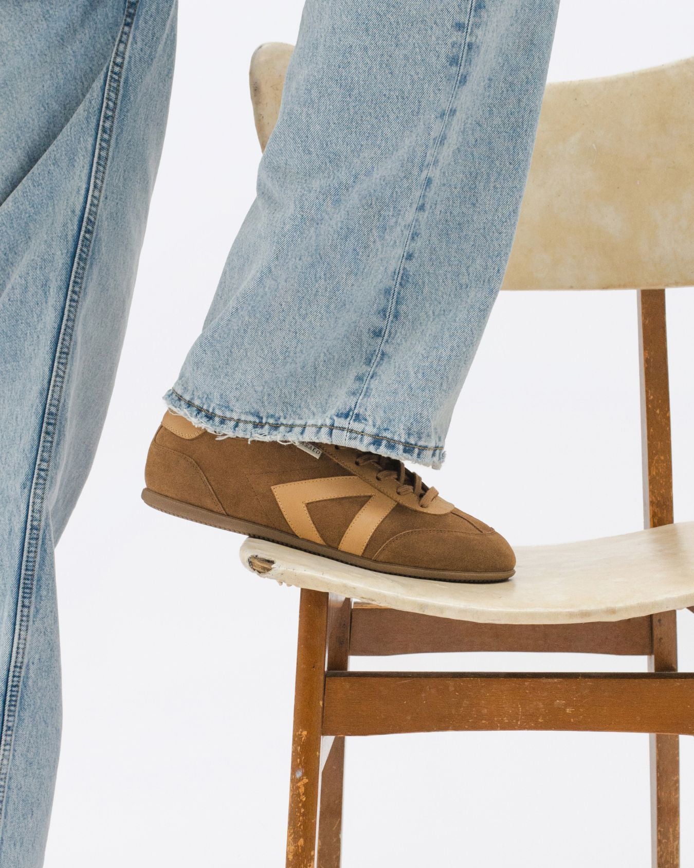 Iris Low Top Sneakers - Mocha Brown Suede & Leather