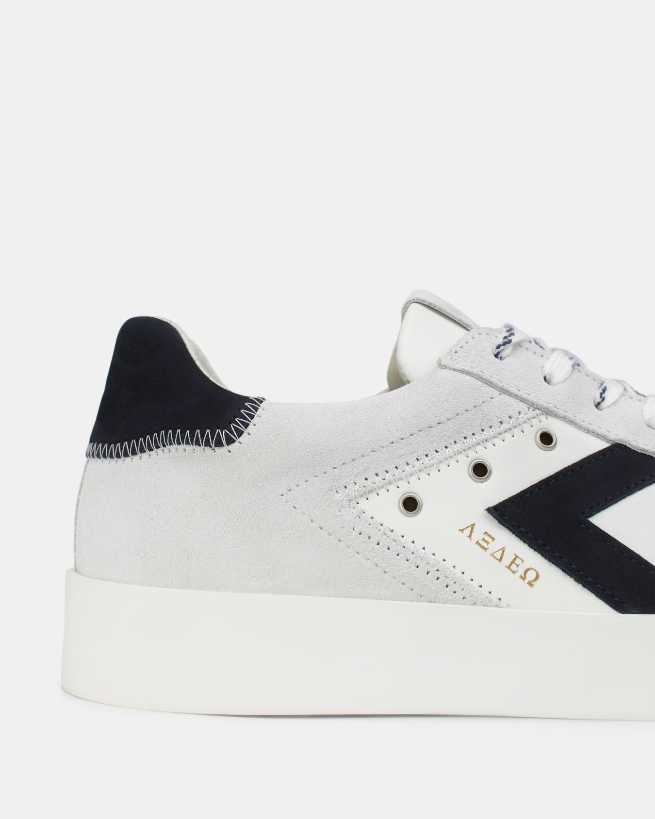 Nyx 03 Low Top Sneakers - Grey Suede & Midnight Blue Nubuck Leather