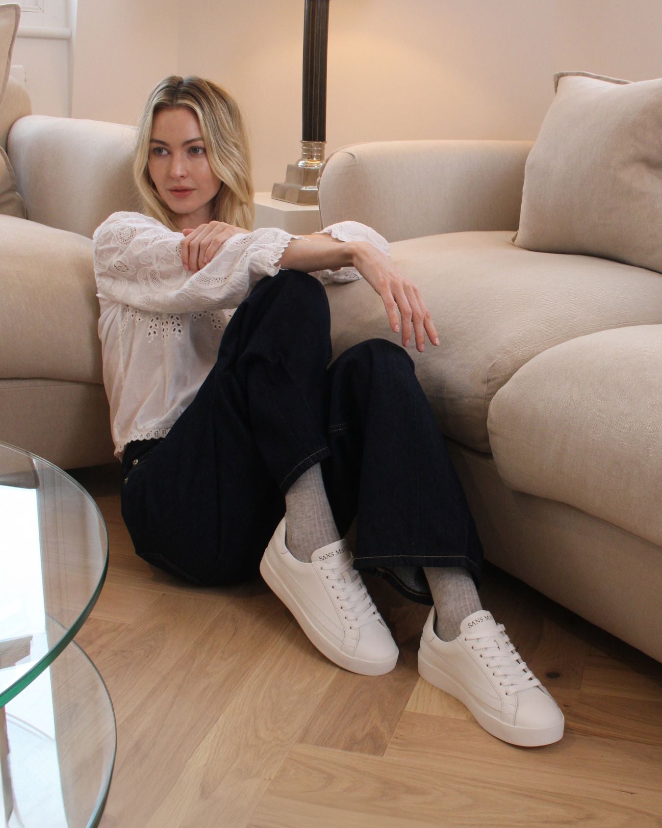 Olympus Low Top Sneakers - White Leather