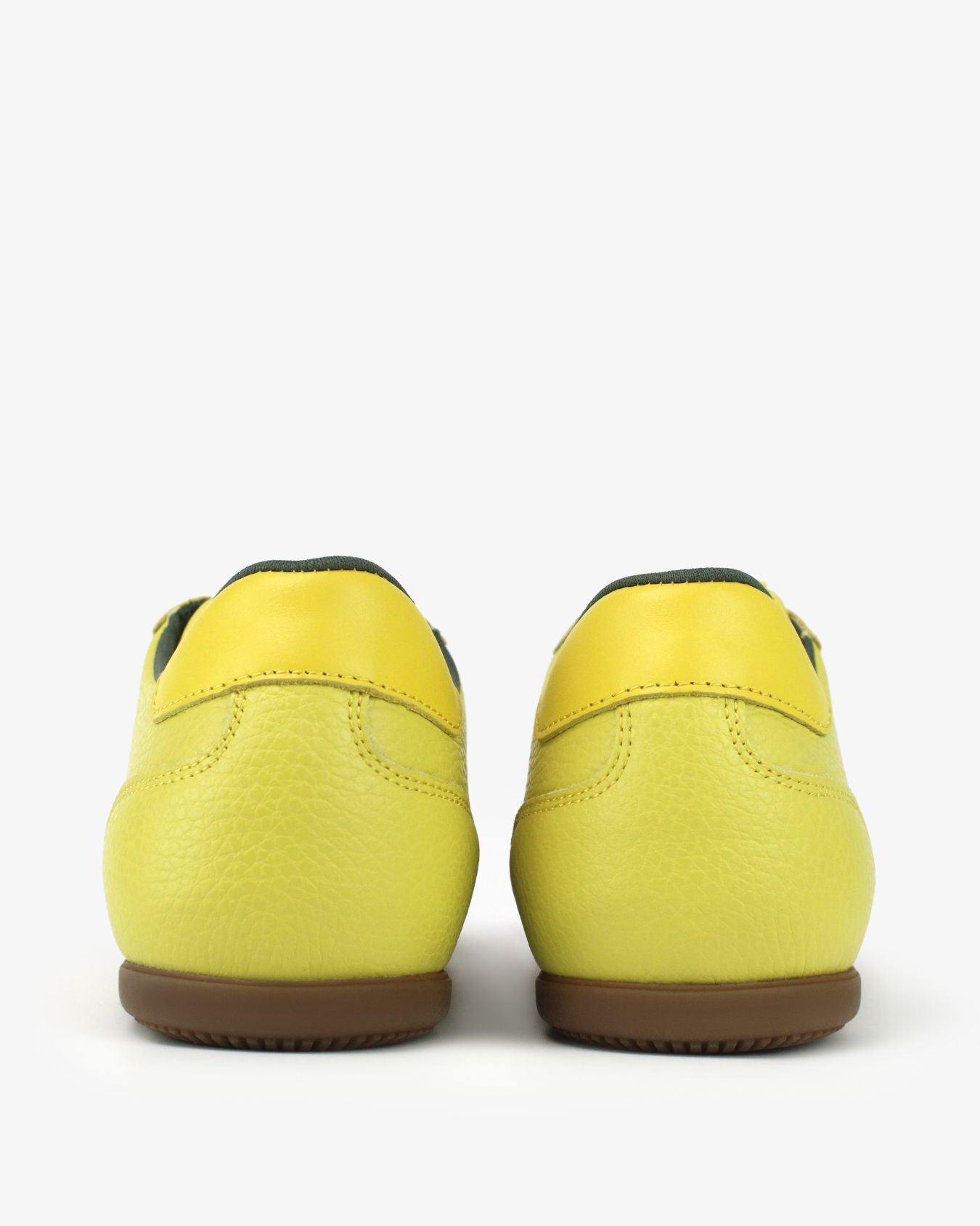 Iris Low Top Sneakers - Lemon Yellow Pebbled Leather