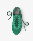 Iris Low Top Sneakers - Jade Green Suede & Leather