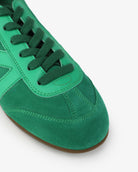 Iris Low Top Sneakers - Jade Green Suede & Leather