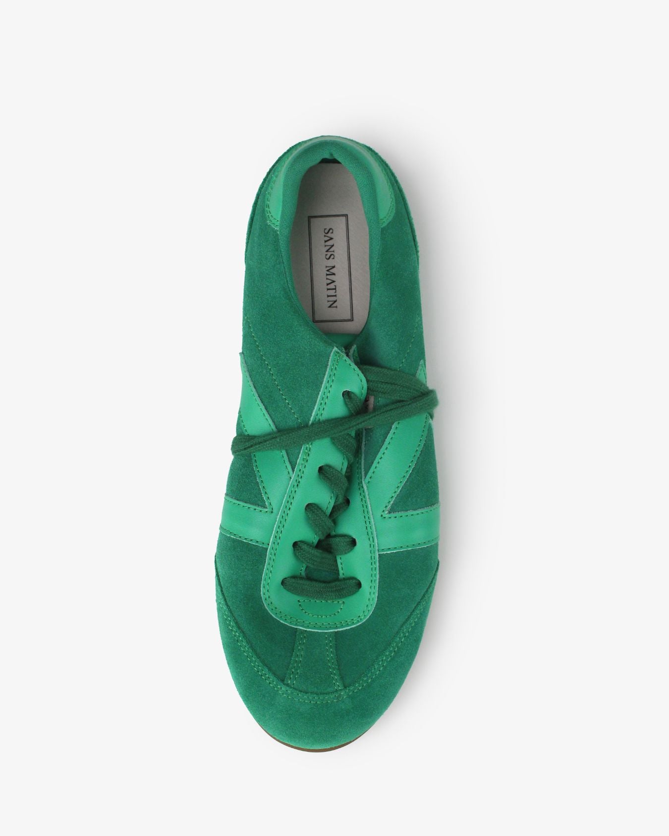 Iris Low Top Sneakers - Jade Green Suede & Leather