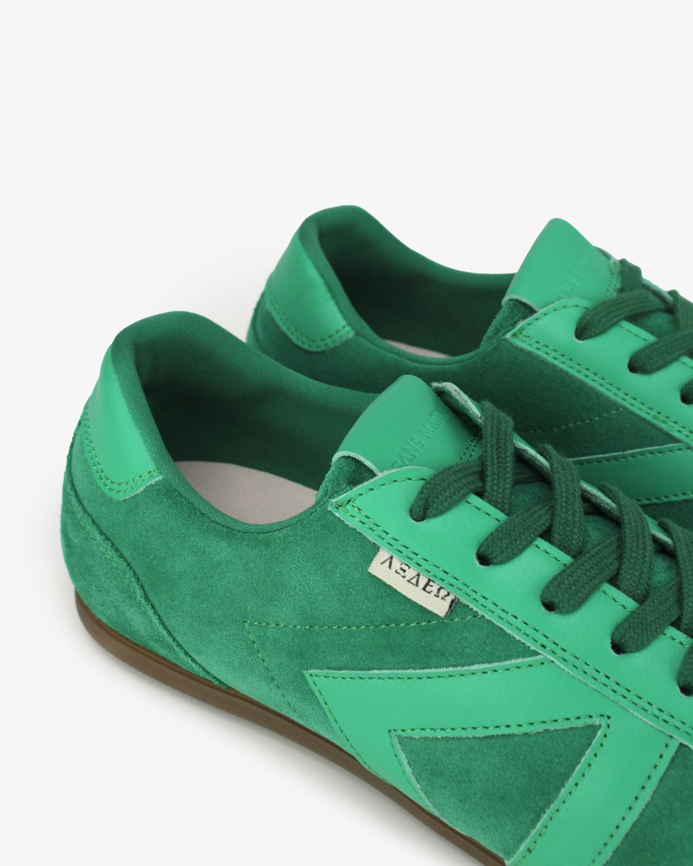 Sans Matin Iris Women's Low Top Sneakers | Jade Green Suede