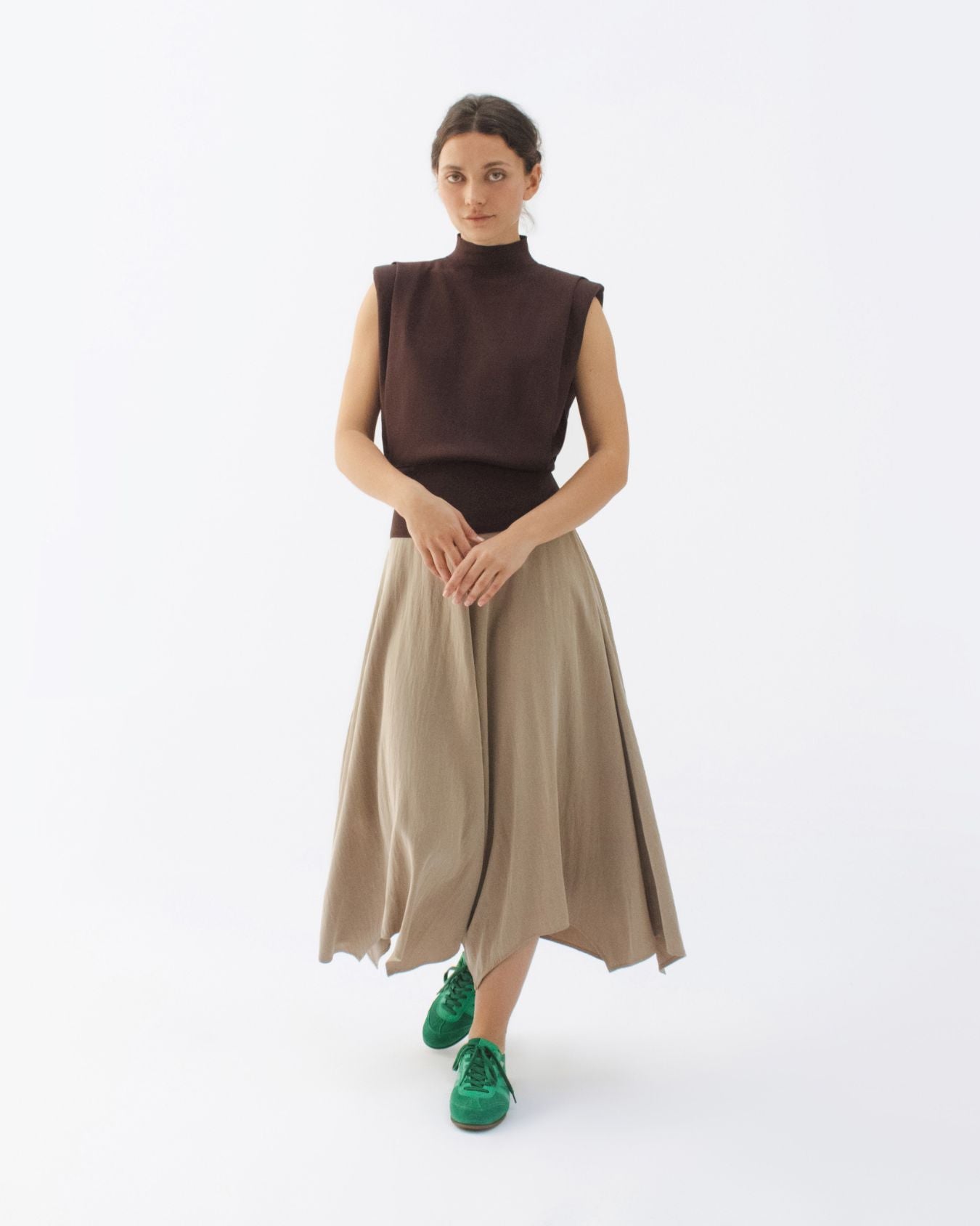 Iris Low Top Sneakers - Jade Green Suede & Leather