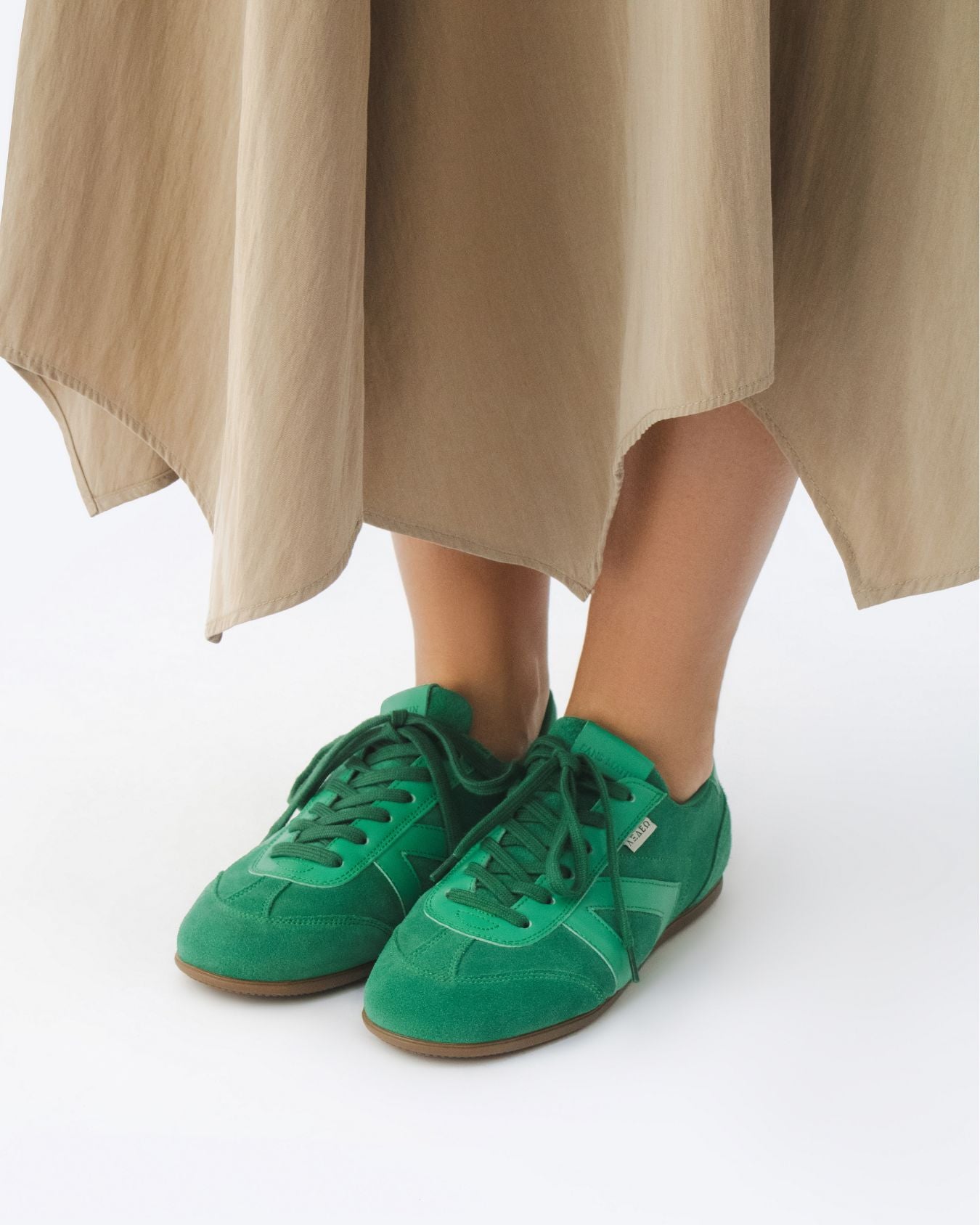 Sans Matin Iris Women's Low Top Sneakers | Jade Green Suede