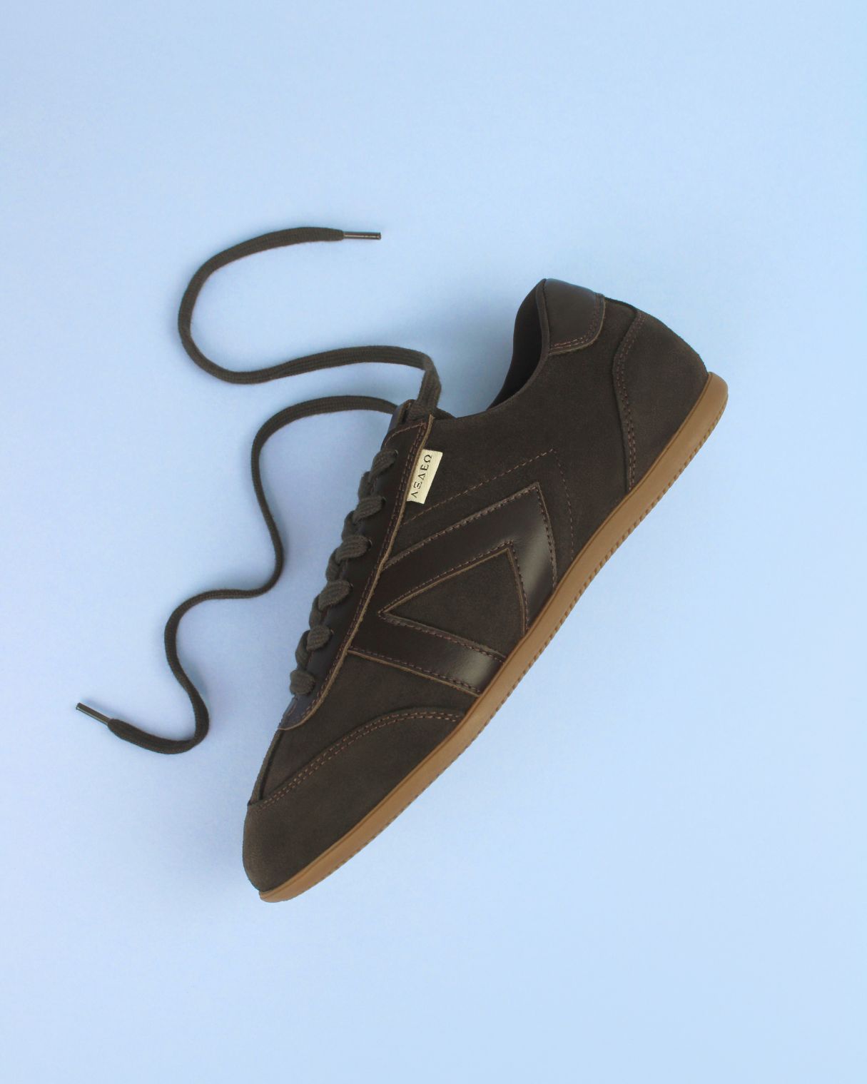 Iris Low Top Sneakers - Chocolate Brown Suede & Leather
