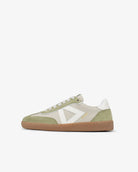 Hera Low Top Sneakers - Taupe Leather, Olive Green Suede & Stone Leather