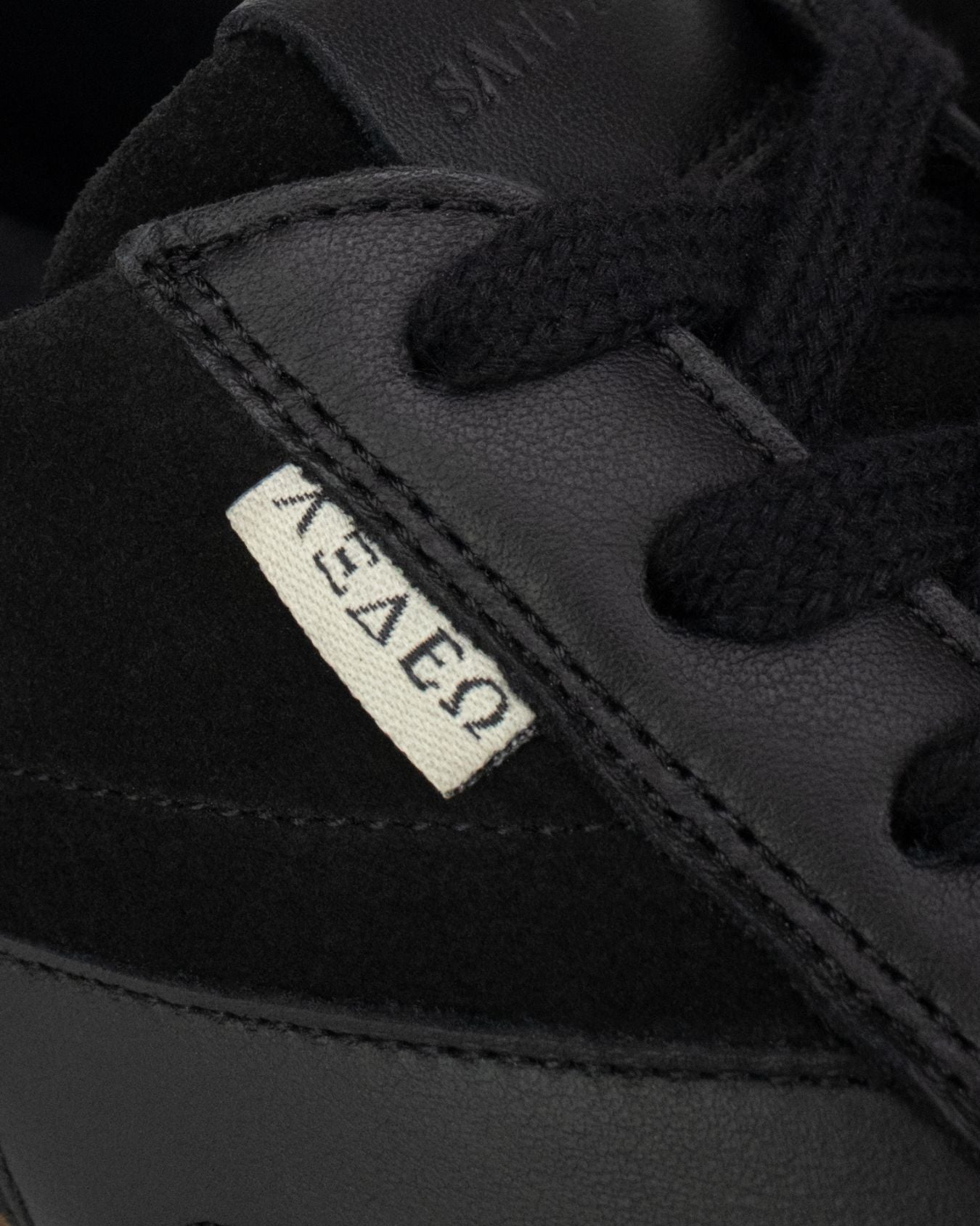 Iris Low Top Sneakers - Black Suede & Leather